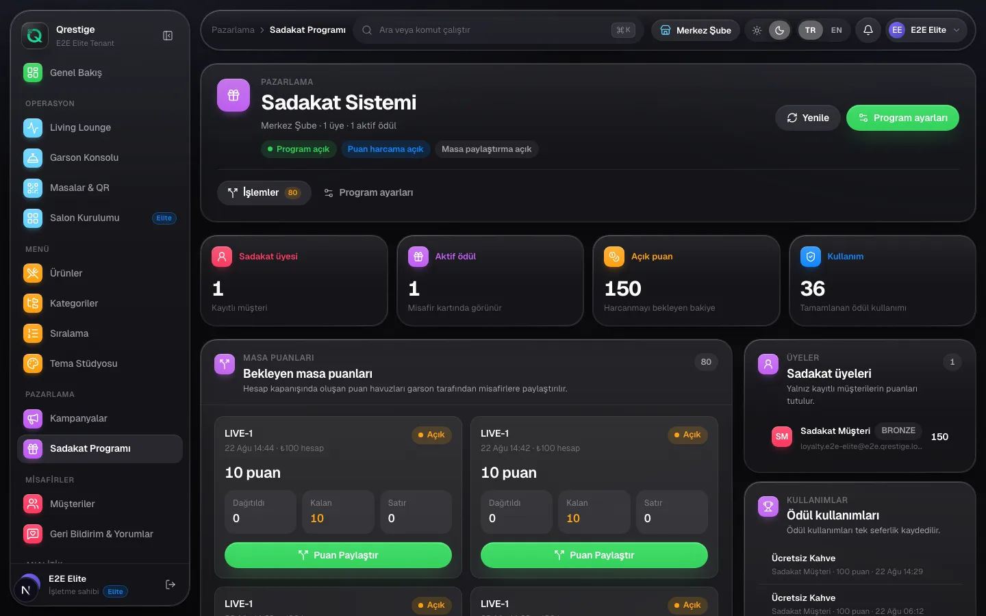 Sadakat sistemi